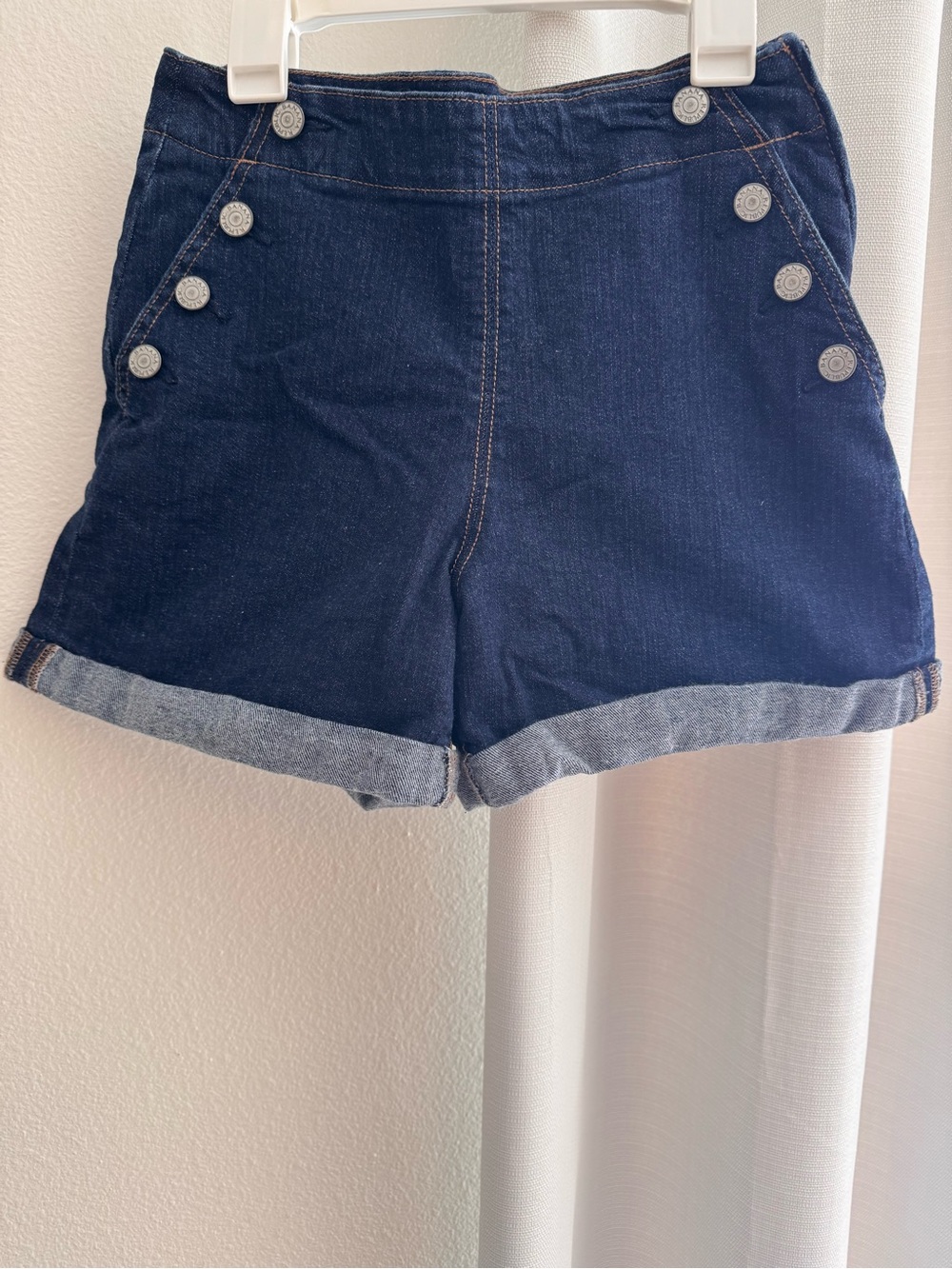 Banana Republic Dark Blue Denim Sailor Shorts with Button Trim 💙